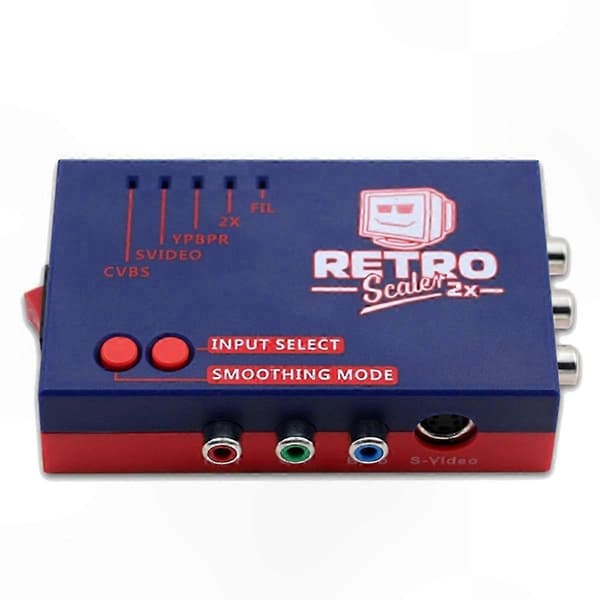 HD Video Converter til Retro Gaming Systemer - AV til HDMI Adapter til PS2 N64 Dreamcast MD1 MD2 Support Blue