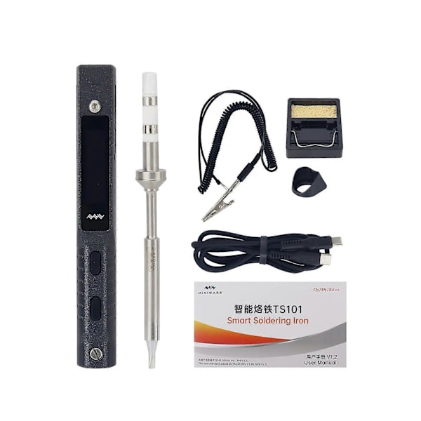 TS101 90W Loddebolt Elektrisk Loddebolt m/ESD Jordingsklemme USB-kabel+TQF js C TS101-B2