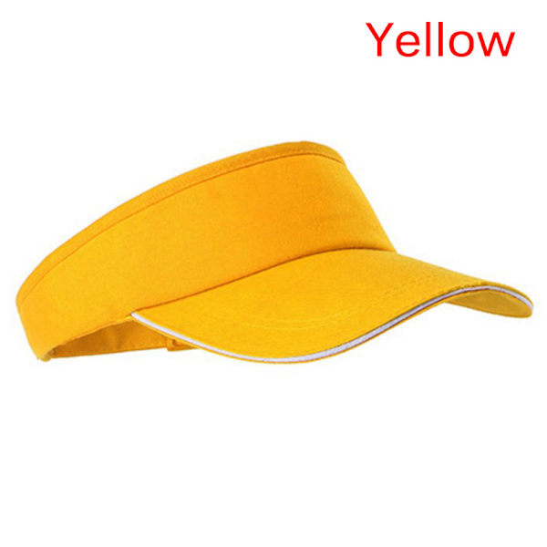 Justerbar unisex solbeskyttelse sport golf tennis B gul Gul Yellow one size