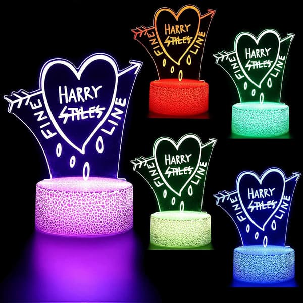 3D Harry & Styles nattlys illusjon LED-lampe med fjernkontroll