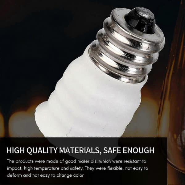 6x E12 til E14 Pære Hvit Omformer LED Lysholder Lampeadapter