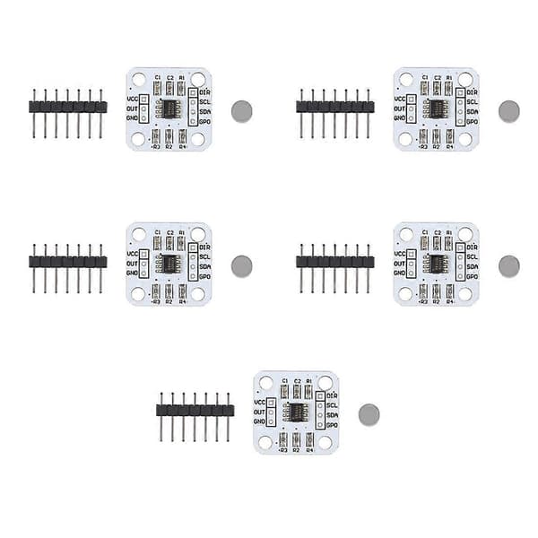 5 stk. AS5600 magnetisk encoder magnetisk induktionsvinkelmålingssensormodul 12-bit høj præcision