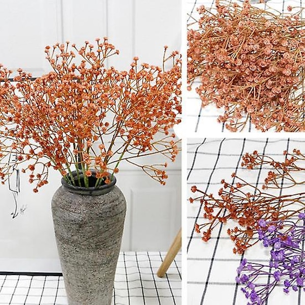 Keinotekoinen kukka, aidon tuntuinen, elävä, muovinen, keinotekoinen, realistinen Gypsophila-kukkakimppu blue