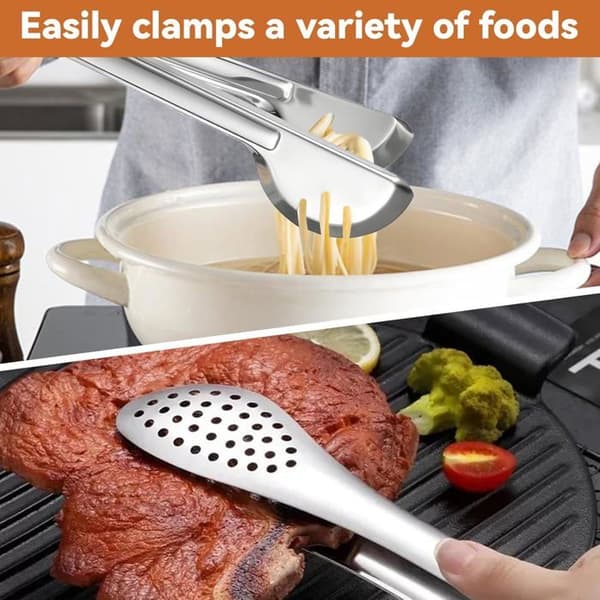 Sett med presise serveringstenger. Ergonomisk design for elegant og hygienisk servering.