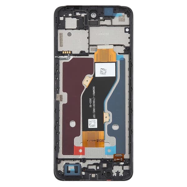 Til ZTE Blade A75 5G / V60 Smart LCD-skærm Digitizer Komplet samling med ramme (sort) Black