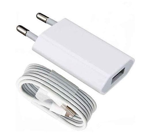 Lader kompatibel med iPhone 5, 6, 7, 8, X + Lightning-kabel