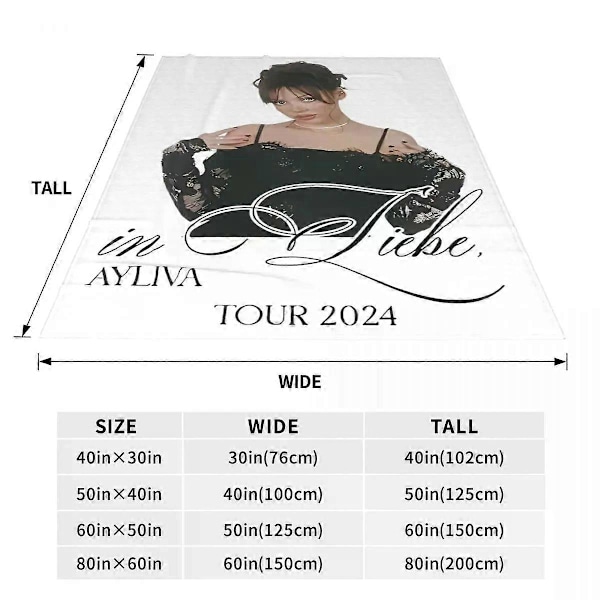 Ayliva In Liebe Tour 2024 Konsertfilt Fleece Textil Dekor Multifunktionell Tunn Pläd för Sängkläder Sängöverkast 150x125cm