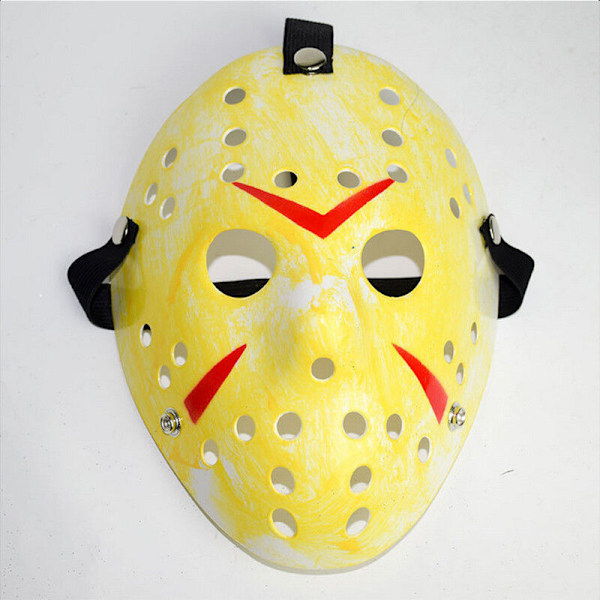 Halloween-festmaske med Jason Voorhees malt hockeymaske White