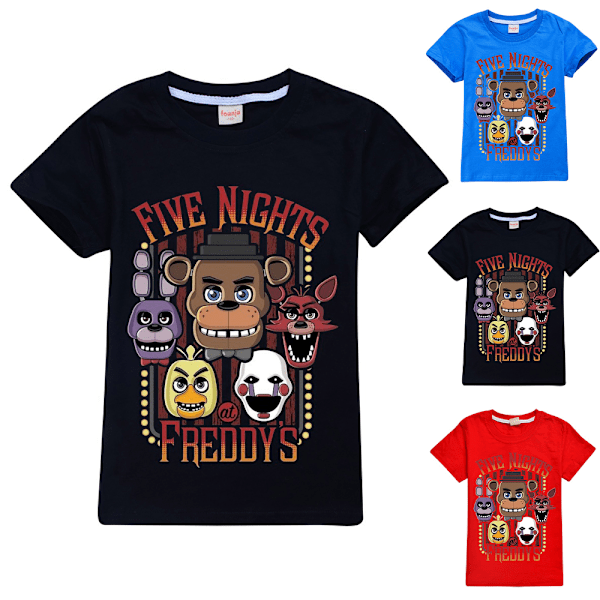 Fem Nätter hos Freddy FNAF T-shirt Barn T-shirt Barn Kortärmad T-shirt Toppar Svart Black 13-14 Years