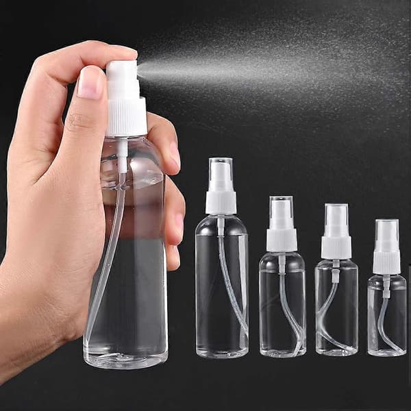 3 påfyllningssprayflaskor - Resekit 60/80/100ml - Parfympåfyllning transparent