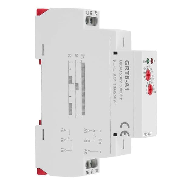 GRT8?A1 Mini Power On Delay Time Relay DIN-skinne montering AC 220V