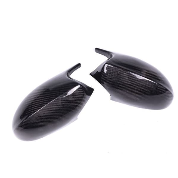 Kulfiber sidespejlskapper til BMW E90 E91 E92 E93 PRE-LCI | ABS plast sidespejlsbeskyttere Glossy black texture 2005–2008 models