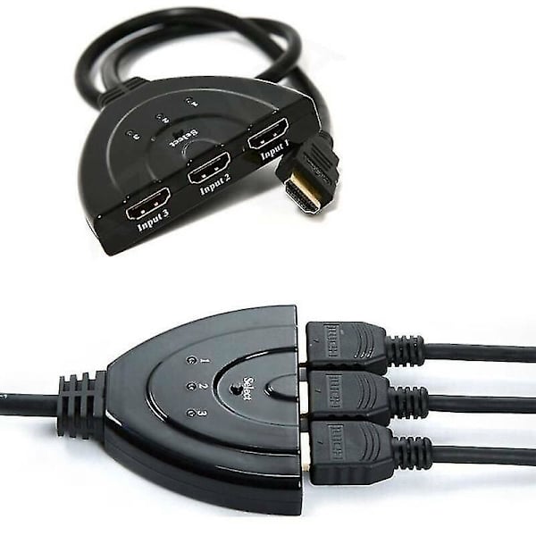 HDMI-jakajat ja -kytkimet HDMI-portti uros naaras 3 tuloa 1 ulostulo jakajakaapeli sovitin muuntaja 1080p