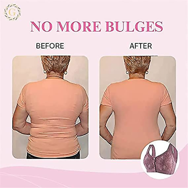 Wm Stylist BH for Eldre Frontlukking, Glamorøs Bomullsfront Rosa Pink Size 42