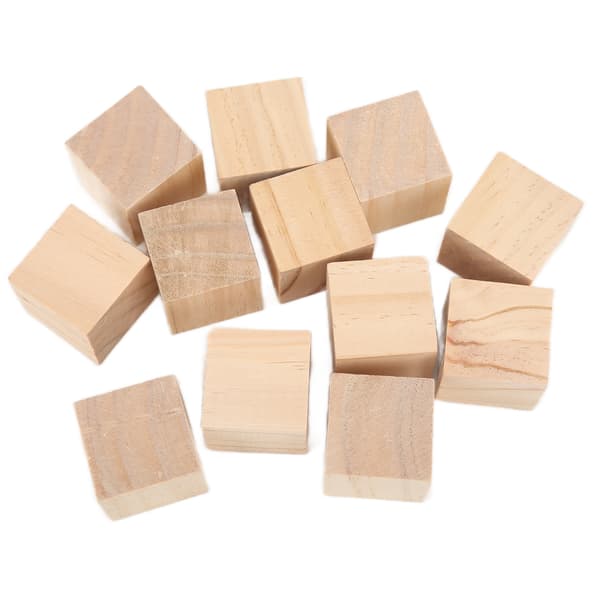 [KK]12-pack Unfinished Wood Blocks, Smooth Durable Solid Small Triangles Compatible with Crafts DIY Home Decor
