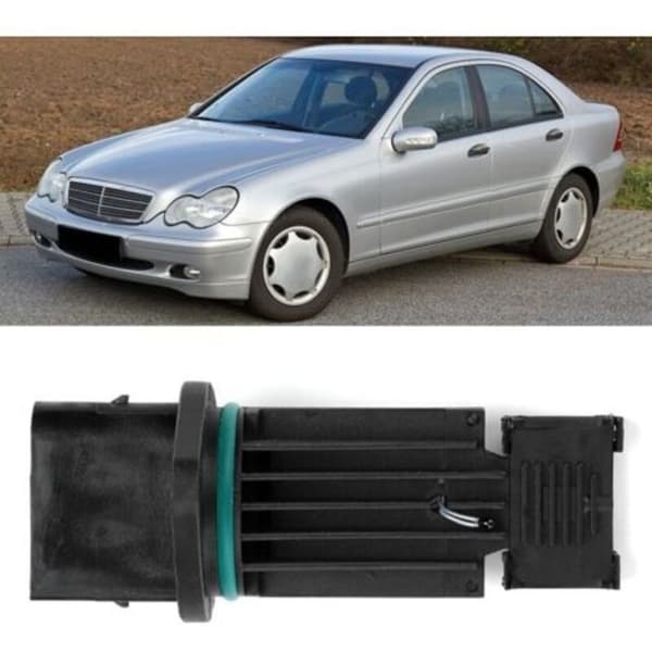 Luftmængdesensor - PZCC - OE-nummer 6110940048 - ABS-materiale - Sort farve - Kompatibilitet Mercedes W203