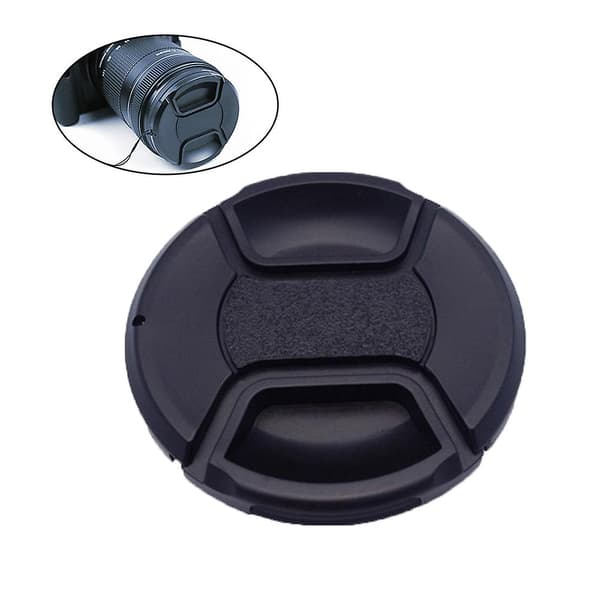 Frontlinsedæksel til Nikon-kamera 55MM (sort)