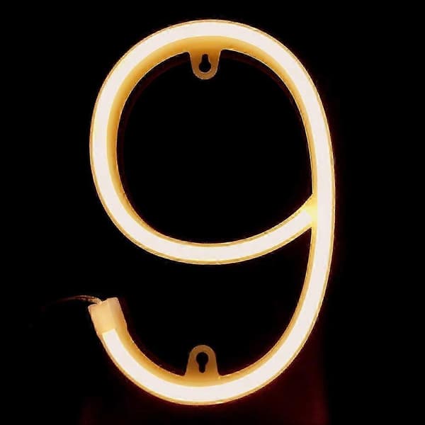 LED-lysende tall Romantisk neonlampe Kjærlighet Fest Frieri Bruk (9)