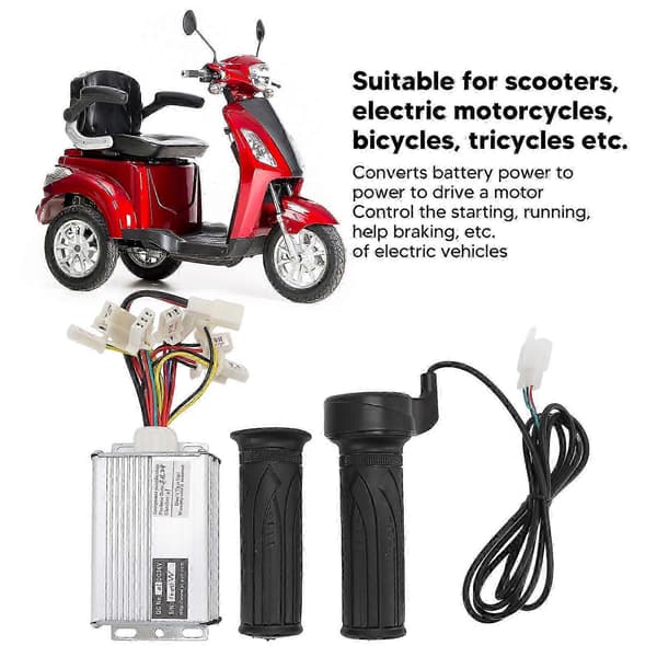36V 1000W Børstet Motor Controller Kit til Elektrisk Trehjulet Scooter