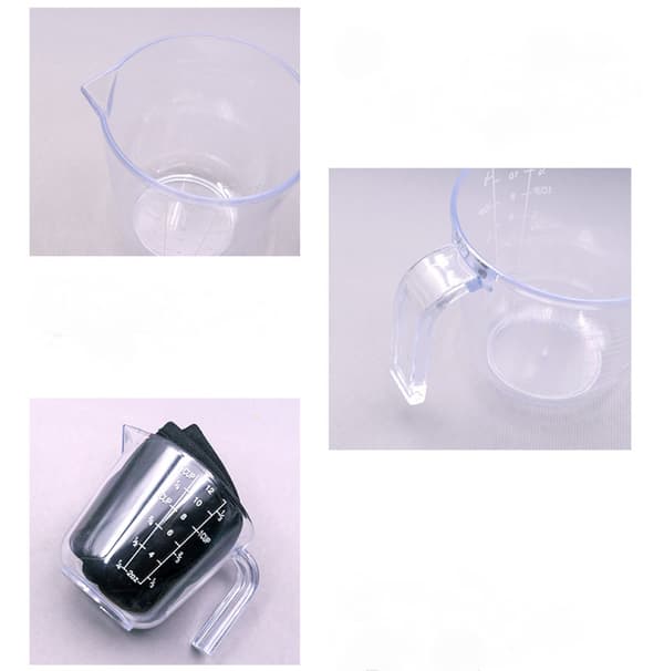 [KK] Kitchen Baking Tool 300ml Transparent Measuring Cup, Plastic Graduated Large Cup for Measuring Liquid and Dry Ingredients (2pcs)