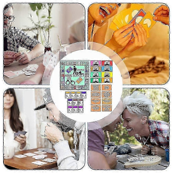 Brädspel för vuxna par, dejtkväll, lätt att bära, relationskortspel, present till årsdag, 2024 Ping