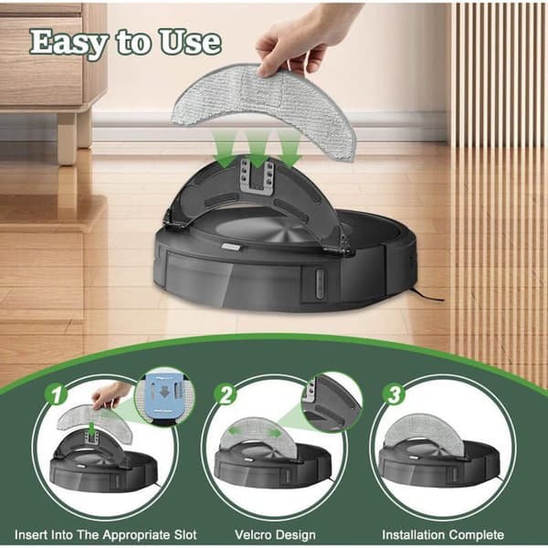 6 udskiftningsmoppepuder til iRobot Roomba Combo J7+ J9+