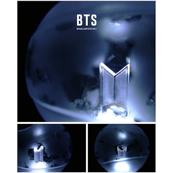 BTS Officiel Lysstav Ver.3 Med 7 Foto Kort & Gratis Gave