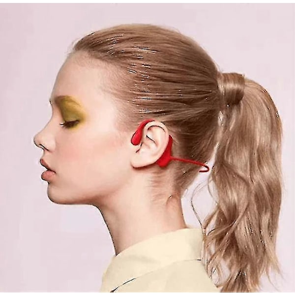 Benledningshörlurar Bluetooth 5.0 Trådlösa Hörlurar Vattentätt Sportheadset med Mikrofon för Träning Löpning Bilkörning red