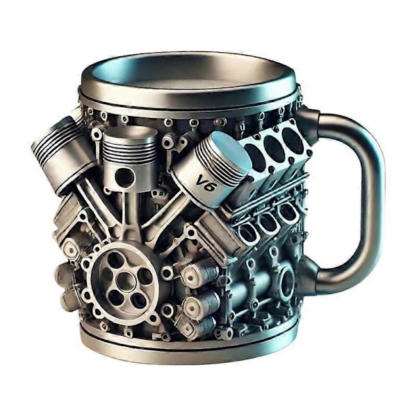 V8 Motorer Rustfri Stål Kop, Personlig V Rustfri Stål Kaffekrus V6