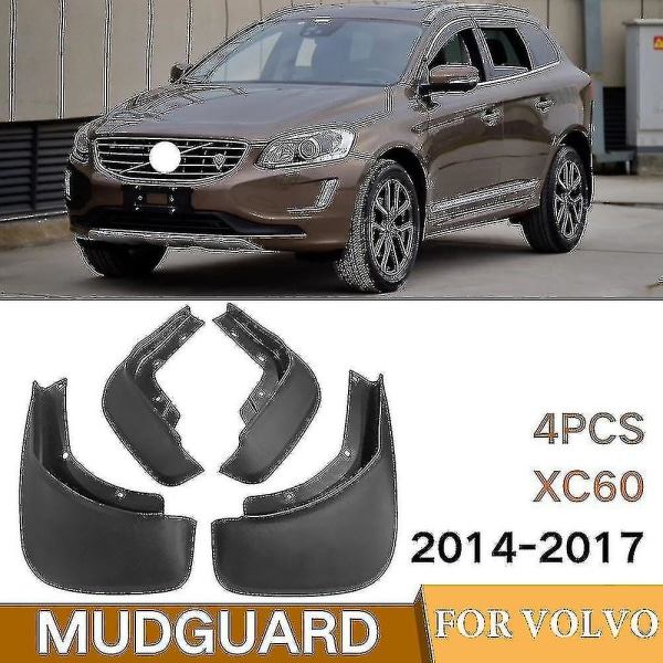 4x främre bakre stänkskydd för Volvo Xc60 2014 2015 2016 2017 stänkskydd stänkskydd stänkskydd
