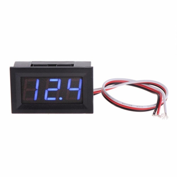 Blue Digital Voltmeter 3.3-30V Black Black