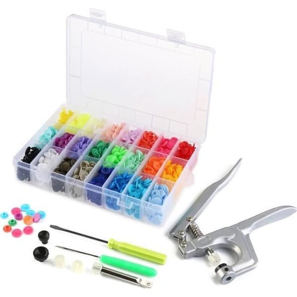 Professionel trykknaptang og sæt, 360 stk. T5 Aligner trykknapper, plastikknapper