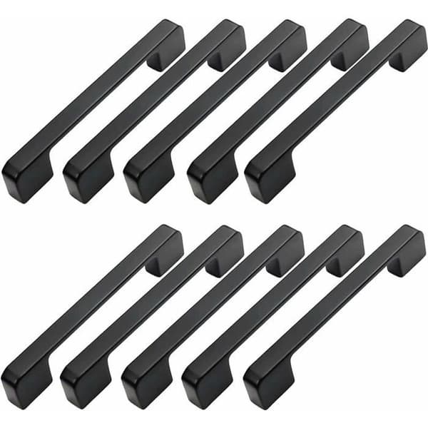 10 stk. møbelgreb, 160 mm hulafstand - sorte køkkenlågegreb, stanggreb, sorte køkkengreb, 160 mm