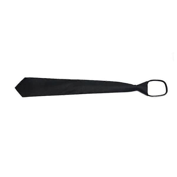 Svartpakket 8 cm glidelåsslips for menn, justerbart formelt polyesterhalsslips