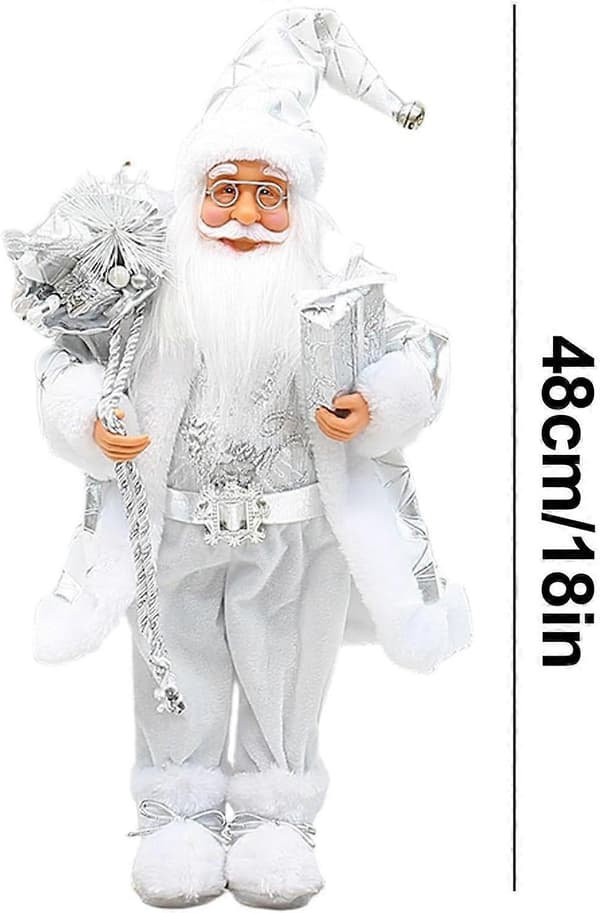 Stående julemandsfigur julepejsdekorationer