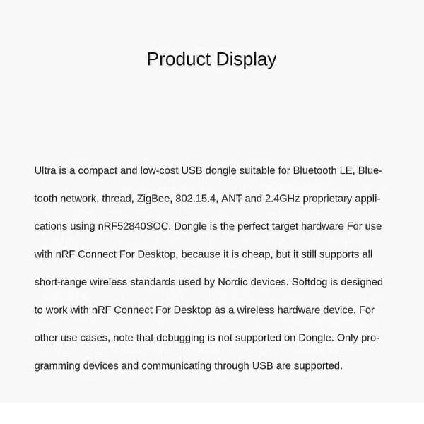 Nordic Nrf52840-dongle USB-dongle for evalueringsmodul for Bluetooth-utvikling