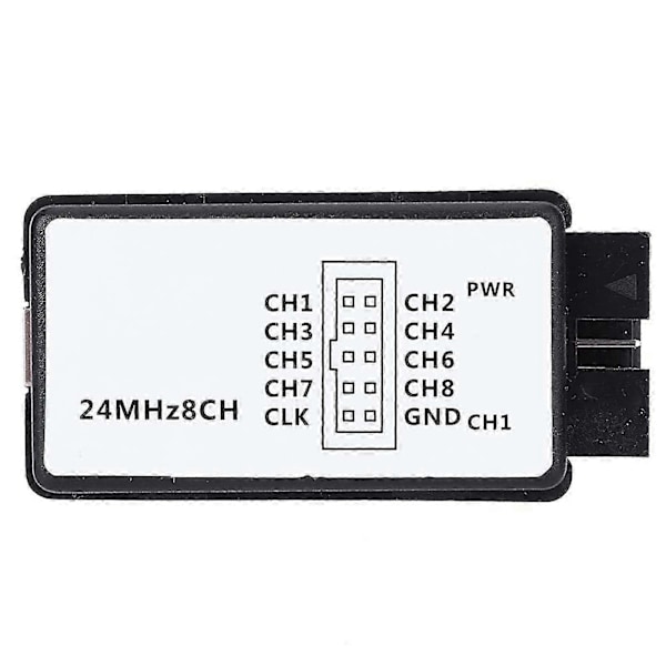 USB Logikanalysator Enhet Set Mini Digital Fickstorlek 8 Kanalers Ingångsminne 24MHz
