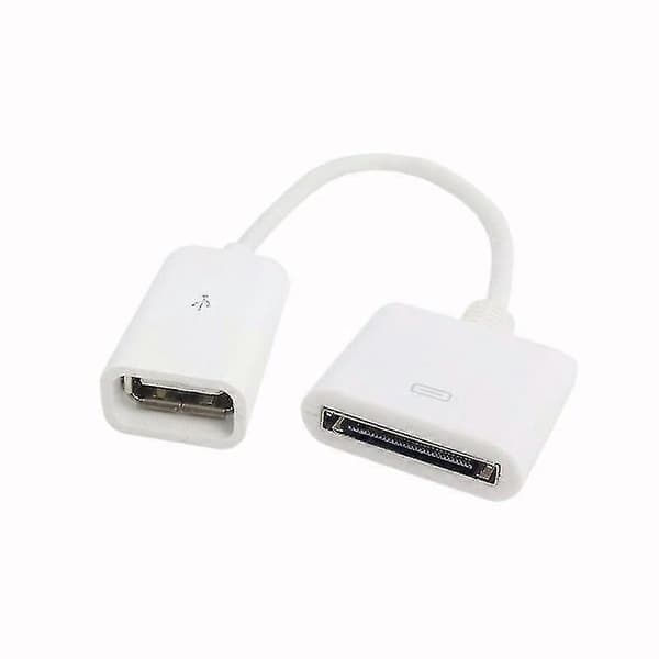 10 cm Docking 30-ben hun til USB 2.0 hun data opladning kort kabel Dock 30p sort & White 15CM