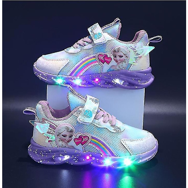Børne LED Lysende Sko Sneakers Blinkende Børn Piger Lysende Træningssko Størrelse 22