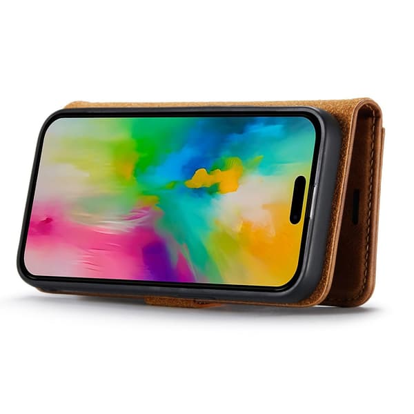 [KK]DG.MING 2-i-1 Magnetpung iPhone 16 Pro Cognac