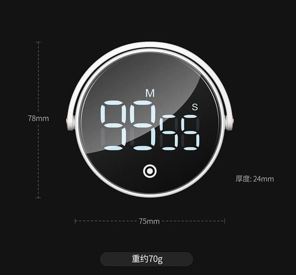 Magnetisk køkkentimer Digital timer Manuel nedtælling Roterende timer Mekanisk madlavningstimer Madlavningsbruse-stopur