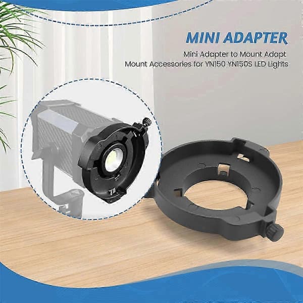 Mini Bowens-adapter til Bowens-montering Tilpas Bowens-monteringstilbehøret til Ulanzi YONGNUO YN150 YN15 Edition 0926