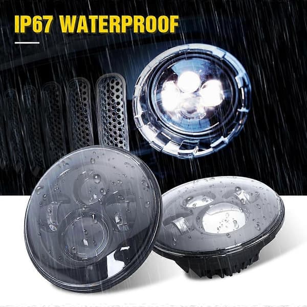 2007-2018 For Jeep Wrangler JK Combo 7' runde LED-frontlykter blinklys