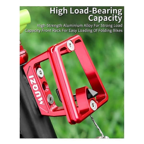 MUQZI til Brompton Front Carrier Taskeholder Blok 3-hullers Front Carrier Adapter Beslag til Brompton Dahon Foldecykel, Sort Black