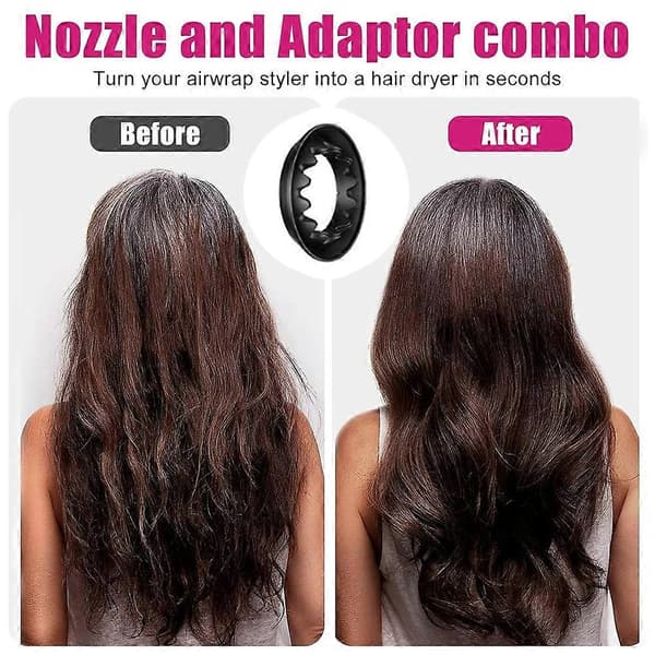 Diffuser-tilbehør til hårtørrer HD16 Wave+Curl Dobbeltformål Diffuser Stylingdyse Stylingværktøjssæt B Black