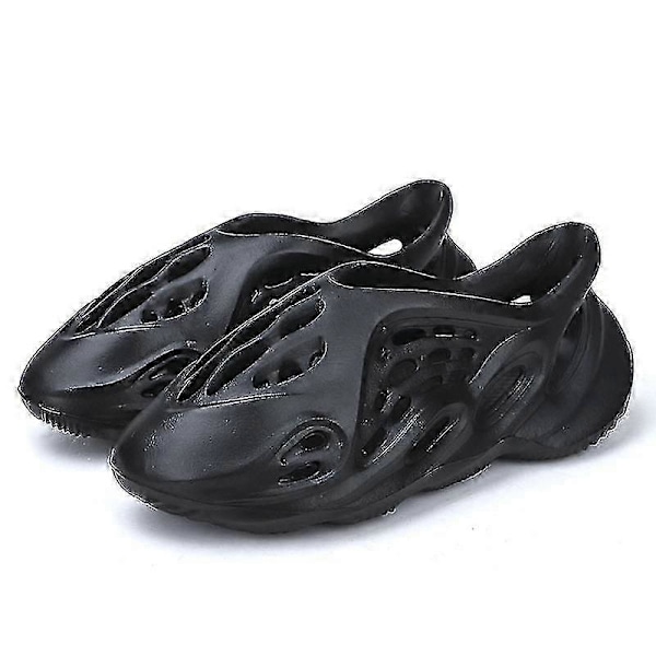 Trendiga & Bekväma Foam Slides För Barn Vuxen - Lätta, Snabbtorkande & Halkfria Tofflor För Utomhuslek! Black 28-29
