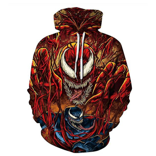 Miesten huppari Venom 3D realistinen digitaalinen painatus naisten pitkähihainen takki collegepaita QYXH527 S