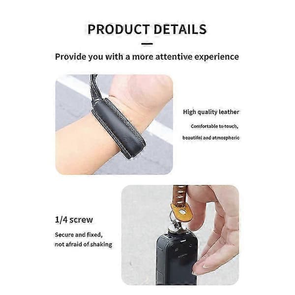 Kamera Lanyard Håndledsrem Tilbehør til Insta360 X5 (Sort)