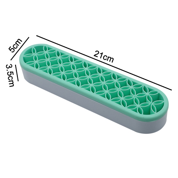 Skrivebordsorganisatorer Silikon Sminkekost Holder Kosmetikk Oppbevaring Green