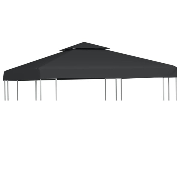 vidaXL Gazebotak 270 g/m² 3 x 3 m Mörkgrå Grey grå